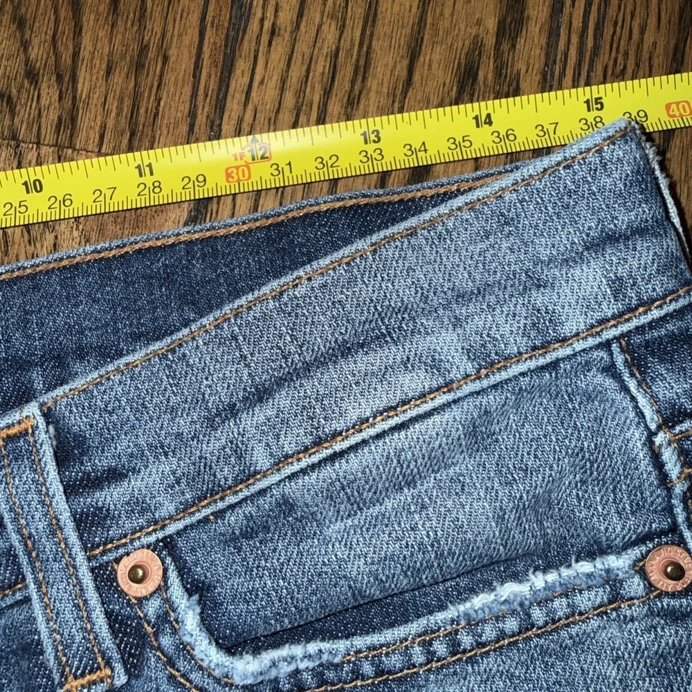 7 For All‎ Mankind Vintage Women's Boycut Stretch Low Rise Button Fly Jean Sz 30